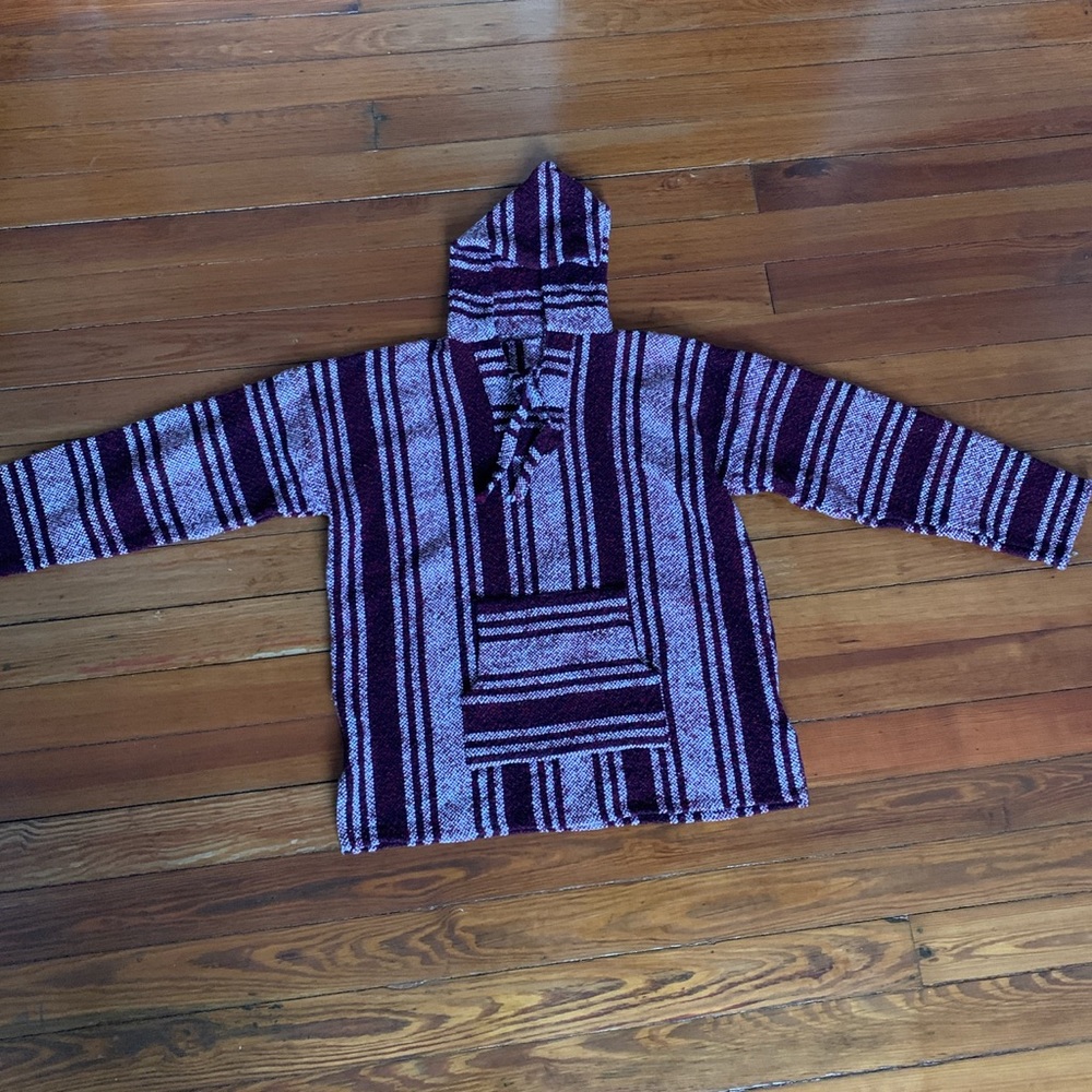 Large Guatemalan handmade baja hoodie. No tag